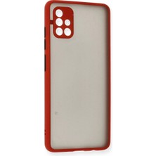 Buğz Samsung Galaxy A51 Kılıf Montreal Silikon Kapak - Kırmızı