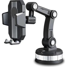 Buğz V13 Vantuzlu 360 Derece Ayarlanabilir Araç Tutucu - Siyah