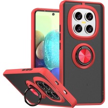 Buğz Xiaomi Redmi Note 15 Pro 4g Montreal Yüzüklü Silikon Kapak - Kırmızı