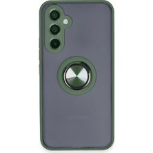 Buğz Samsung Galaxy A54 5g Kılıf Montreal Yüzüklü Silikon Kapak - Yeşil