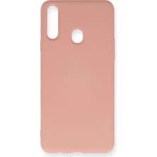 Buğz Samsung Galaxy A20S Kılıf Nano Içi Kadife Silikon - Pudra