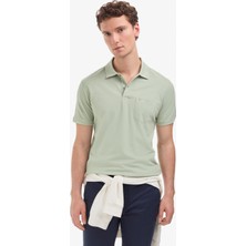 Pierre Cardin Erkek Çağla Regular Fit %100 Pamuk Cepli Kıvrılmaz Düğmeli Polo Yaka Basic Tişört 50325290-VR016