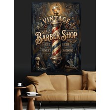 Artmeg Vintage Berber Salonu Tabelası Dekoratif Kanvas - Mdf Ahşap Tablo