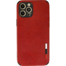 Buğz Iphone 12 Pro Kılıf Loop Deri Silikon - Kırmızı