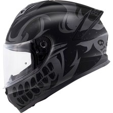 Givi 50.x Bones Mat Siyah-Gri Kapalı Motosiklet Kaskı