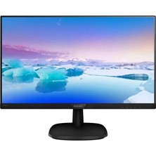 Philips Phılıps 243V7QJABF Vline 23.8" LED IPS 4ms 75Hz 1920X1080 Fullhd VGA HDMI Dp Multimedya (Vesa) Siyah Monitör