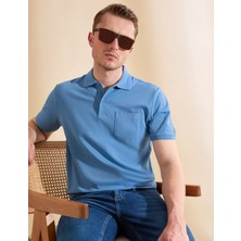 Pierre Cardin Erkek Koyu Mavi Regular Fit %100 Pamuk Kıvrılmaz Polo Yaka Basic Tişört 50325290-VR032
