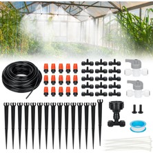 Delixa 60FT Bahçe Sulama Sistemi, Bağlantı Otomatik Bahçe Sulama Buğulanma Sistemi, Boş Borusu, Su Tasarruf