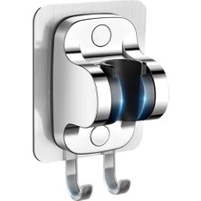 Delixa Yapışkanlı Duş Başlığı Tutucu, Ayarlanabilir El Duş Tutacağı Delme Yok Duvara Su Geçirmez, Mafsal, D