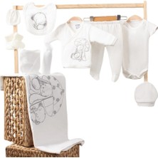 Delixa Ceritti Yenidoğan Erkek Bebek Zıbın Seti | Sevimli Hayvan Desenli | 10'lu Hastane Çıkış Zıbın Seti |