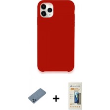 Marsilyan™- iPhone 11 Pro Kılıf Zirve Modern Özel Seri - Siyah 6d Mat Seramik Hayalet Nano Ekran Koruyucu + Mavi Shine Kamera Lens Koruma Cam