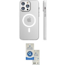 TKÇ Ieg™ Iphone 14 Pro Max Kılıf Pusula Minimal Koleksiyonu - Şeffaf Royal Nano Ekran Koruyucu