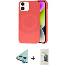Marsilyan™- iPhone 11 Kılıf Ufuk Serisi - Siyah 6d Mat Seramik Hayalet Nano Ekran Koruyucu + Mavi Raze Metal Kamera Lens