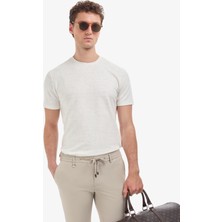 Pierre Cardin Erkek Ekru Regular Fit Tişört 50327857-VR019