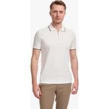 Pierre Cardin Erkek Ekru Slim Fit Tişört 50327873-VR019