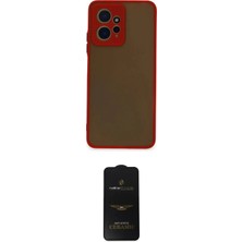 TKÇ  Redmi Note 12 4g Kılıf Ahenk Çizgi Serisi - Siyah 6d Antistatik Mat Seramik Hayalet Nano Ekran K