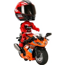 Marsilyan 1:14 Sesli ve Işıklı Die Cast Çek Bırak Yarış Motosikleti