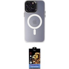 TKÇ Ieg™ Iphone 15 Pro Max Kılıf Kozmos Çizgi Prime - Siyah Buffer Hayalet Cam Ekran Koruyucu