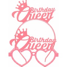 Bkmc Party Birthday Queen Gözlük – Doğum Günü Parti Gözlüğü Taçlı Model