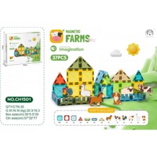 Marsilyan Magnetic Tiles Farms Manyetik Çiftlik Seti 37 Parça