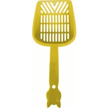 Colezium Ince Elekli Kedi Kumu Küreği Medium 10-25 cm Sarı