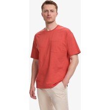 Pierre Cardin Erkek Kiremit Comfort Fit %100 Pamuk Bisiklet Yaka Basic Tişört 50325300-VR031