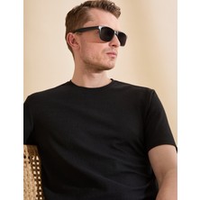 Pierre Cardin Erkek Siyah Regular Fit Tişört 50327857-VR046