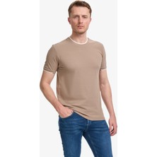 Pierre Cardin Erkek Kahverengı Slim Fit Tişört 50327865-VR241