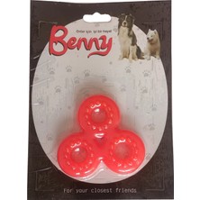 Colezium Benny Köpek Oyuncağı Üçlü H 9 x 9 cm Kırmızı