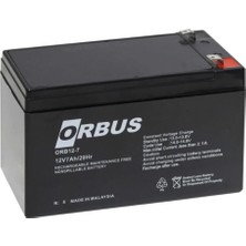 Hobilinka Orbus 12V 7AH Kuru Bakımsız Akü