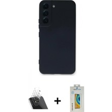 Marsilyan™- Galaxy S23 Plus Kılıf Ahenk Serisi - Şeffaf Polymer Nano Ekran Koruyucu + Şeffaf Kamera Lens Koruma Cam