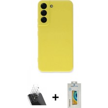 Marsilyan™- Galaxy S23 Plus Kılıf Ahenk Serisi - Şeffaf Polymer Nano Ekran Koruyucu + Şeffaf Kamera Lens Koruma Cam
