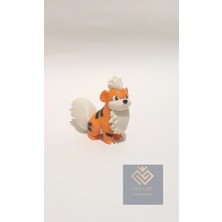 Saha 3D Pokemon Growlithe 6x6 cm