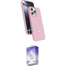 TKÇ  iPhone 16 Pro Max Kılıf Iz Işık Koleksiyonu - Siyah Bilvis 5in1 3D Magic Cam Ekran Koruyucu