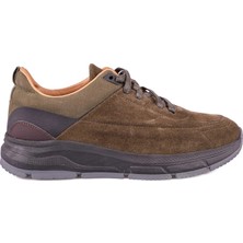 Ortoplus Ortopedik Deri Erkek Sneaker Ayakkabı CF2508 Haki Süet