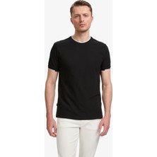Pierre Cardin Erkek Siyah Slim Fit Tişört 50327865-VR046