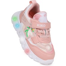 Kiko Kids Puff Cırtlı Işıklı Faylon Taban Kız Çocuk Spor Ayakkabı
