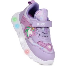 Kiko Kids Puff Cırtlı Işıklı Faylon Taban Kız Çocuk Spor Ayakkabı