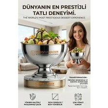 İsmiyle Al Mey Ithalat® 4 Lü  Ayaklı Dondurma Tatlı Kokteyl ve Sunum Kasesi -  Paslanmaz Çelik 13 cm 7230