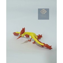 Saha 3D Pokemon Efsanevi Tür Moltres Figür 17 cm Hareketli