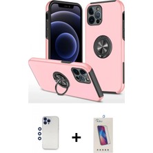 Marsilyan™- iPhone 12 Pro Max Kılıf Odak Form Prime - Siyah Joko 5d Cam + Lacivert Shine Kamera Lens