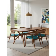 Kleinhaus Furniture Pilurus & Berlin Yemek Masası Seti (4 Berlin Sandalyeli)