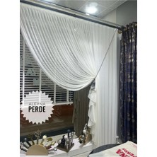 Aleyna Home Lüx Çelik Kruvaze Tül Perde Seyrek Pile