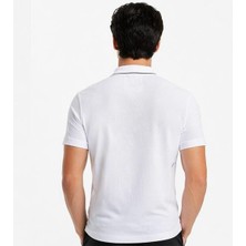 Lacoste Fermuar Yaka Regular Fit Beyaz