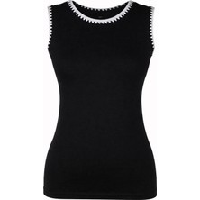 Trender Güpürlü Siyah Kadın Atlet 26YDT1000007