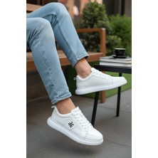 Enoch Erkek Deri Perfore Detaylı ve Nakış Logolu Hafif Tabanlı Klasik Sneaker Comfort Ayakkabı