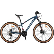 Kron Xc 100 27,5 Jant 21 Vites Hidrolik Disk Fren 15" Kadro Mat Koyu Lacivert/gri-Kırmızı (Greenway)