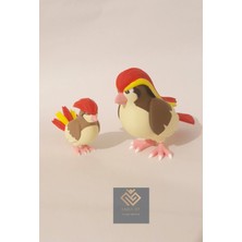 Saha 3D Pokemon Pidgeotto ve Pidgeot Figür
