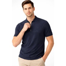 Lacoste Fermuar Yaka Lacivert Regular Fit