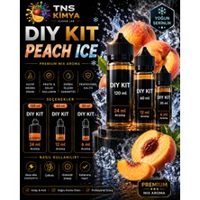 Tns Kimya Dıy Kit 30ML / 60ML / 120ML –peach Ice-Şeftali Buz- Premium Mix Gıda Aroması